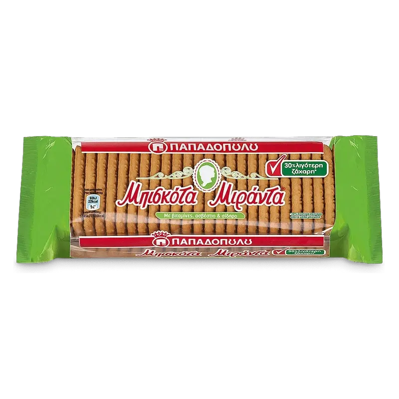 Papadopoulos Kekse Miranta mit 30% weniger Zucker 250g (Gebäck & Kekse) - Bild 1