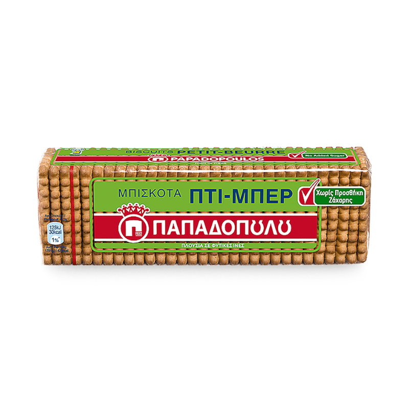 Papadopoulos Petit Beurre Zucker Frei 225g (Gebäck & Kekse) - Bild 1
