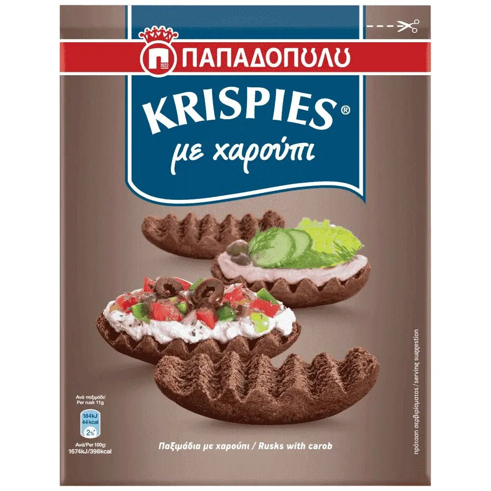 Papadopoulos Zwieback (Krispies) mit Johannisbrot (Xaroupi) 200g - GM Markt Eshop