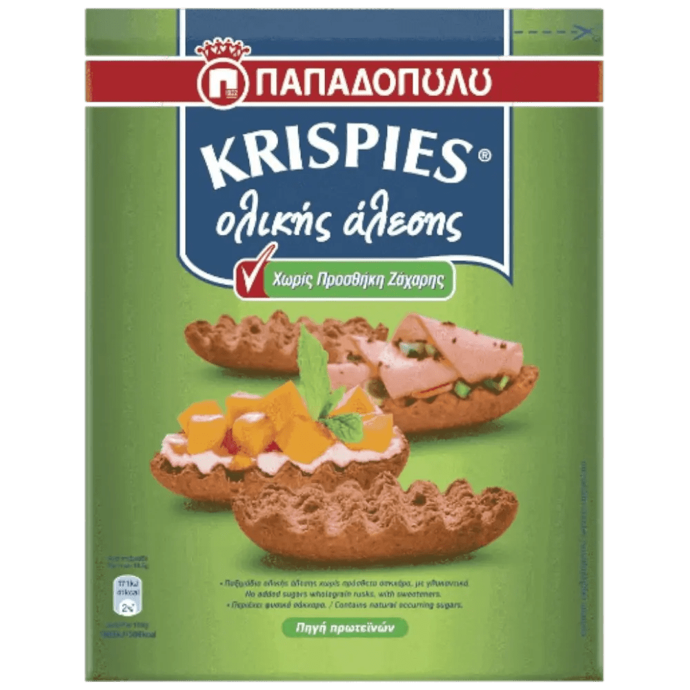 Papadopoulos Zwieback (Krispies) ohne Zucker 200g - GM Markt Eshop
