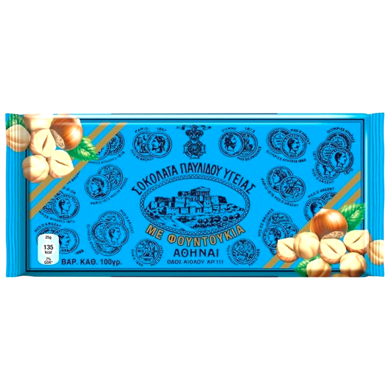 Pavlidis Bitterschokolade Haselnuss 100g - GM Markt Eshop