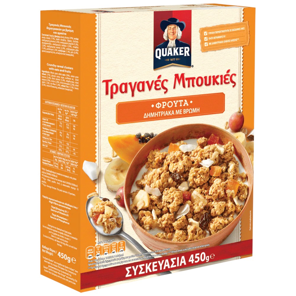 Quaker Knuspermüsli mit Früchte 450g (Nüsse & Pasteli & Cerealien) - Bild 1