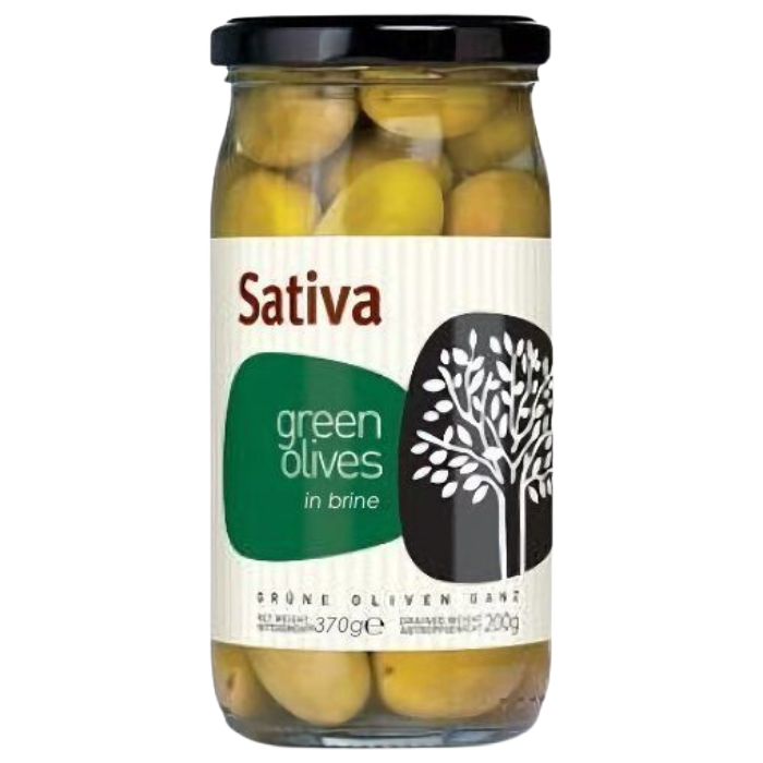 Sativa Grüneoliven ganz in Salzlake 370g Chalkidikis (Öl & Oliven) - Bild 1