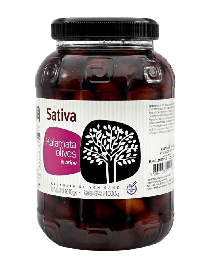 Sativa Oliven Kalamon extra gross 1 kg 201 / 230 - GM Markt Eshop