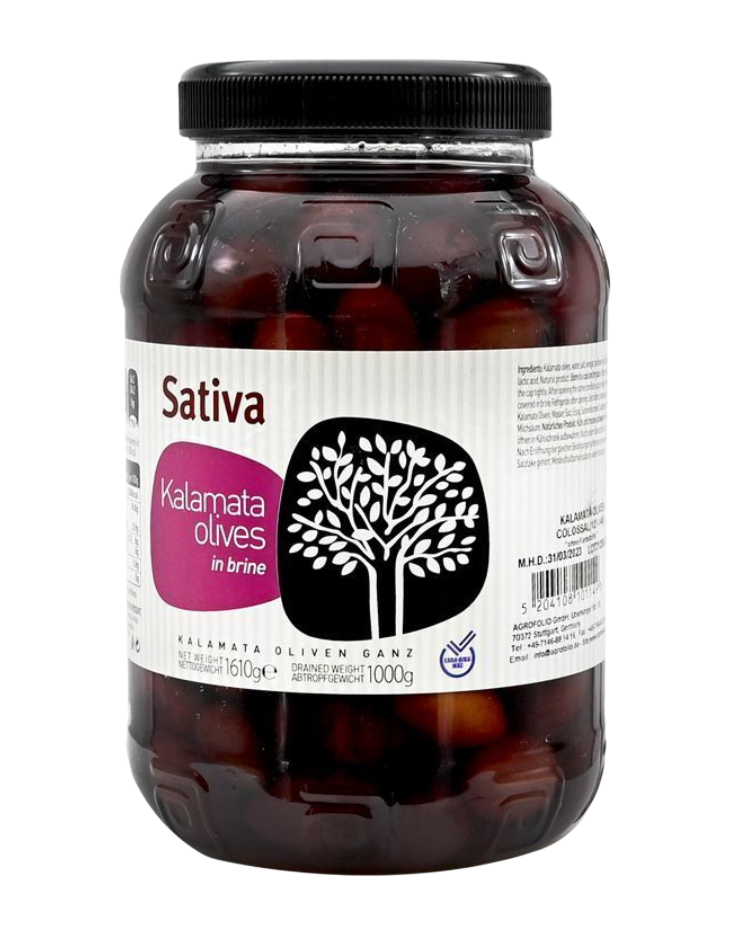 Sativa Oliven Kalamon extra gross 1 kg 201 / 230 (Öl & Oliven) - Bild 1