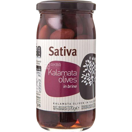 Sativa Oliven Kalamon im Glas 370g (Öl & Oliven) - Bild 1