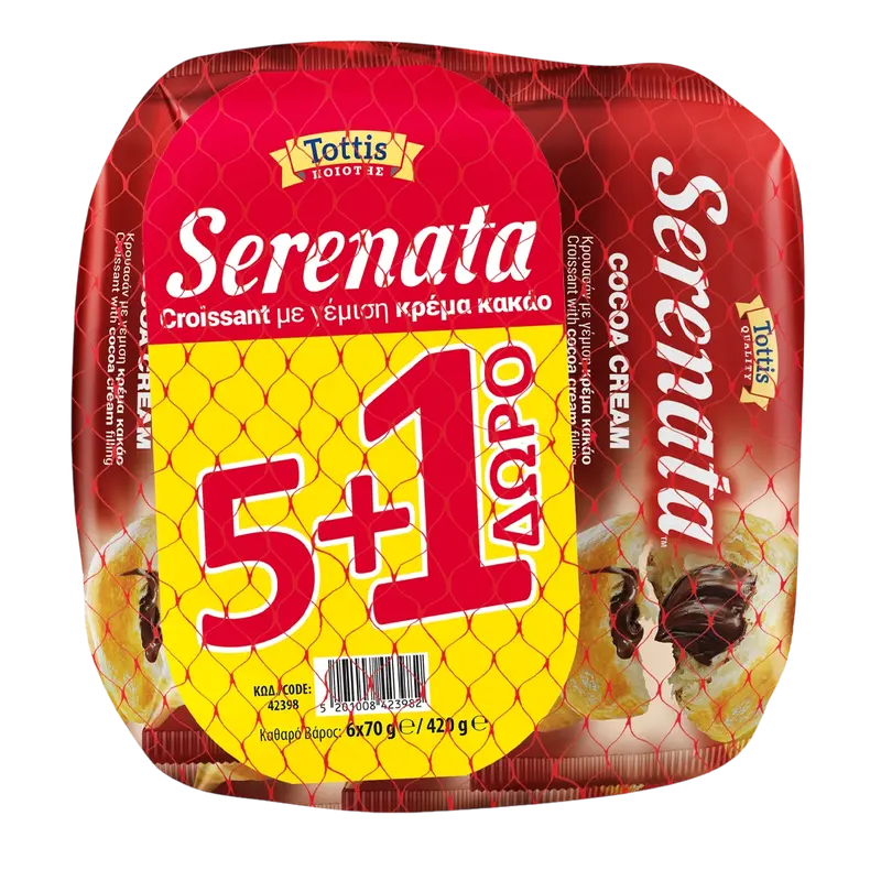 Serenata Croissant mit Creme Kakao 420g 5 + 1 Gratis (Snacks & Croissants) - Bild 1