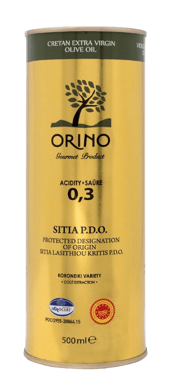 Sitia Orino Olivenöl extra reines Pdo Saure 0,3 Tin 500 ml - GM Markt Eshop