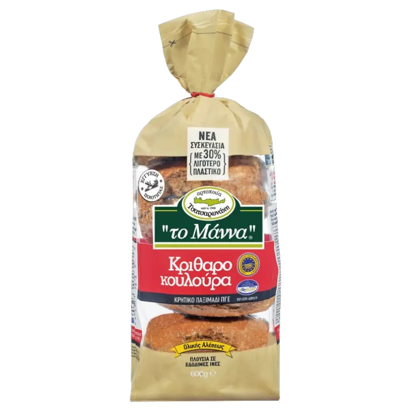 To Manna Zwieback Gerstekouloura Vollkorn Schnitt 600g - GM Markt Eshop