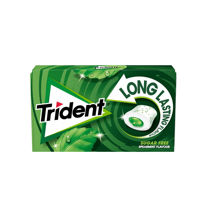 Trident Long Lasting Kaugummi Grüne Minze ohne Zucker 22g (Schokolade & Süssigkeiten) - Bild 1