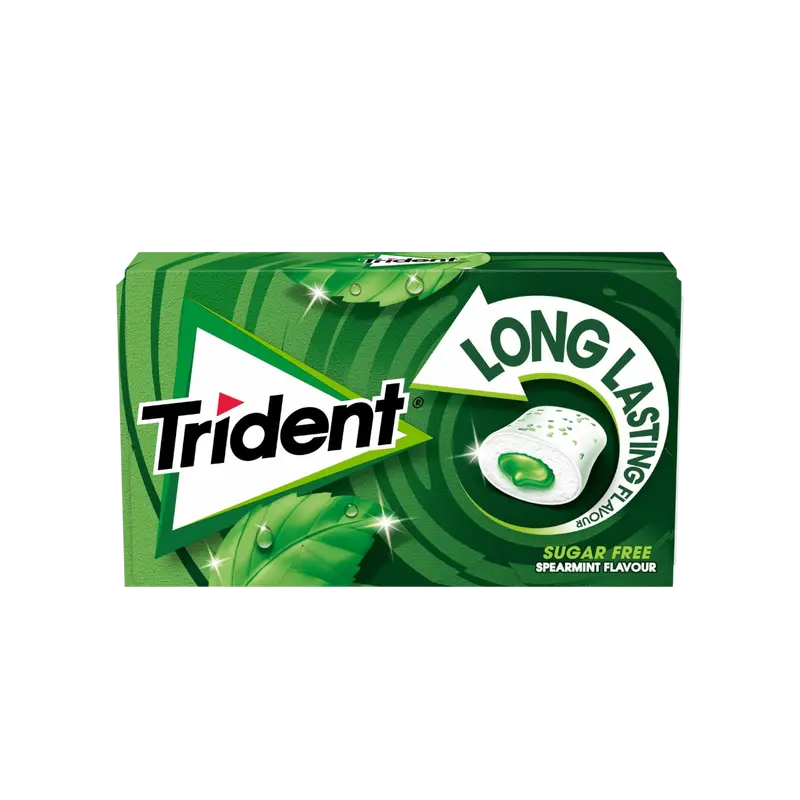 Trident Long Lasting Kaugummi Grüne Minze ohne Zucker 22g (Schokolade & Süssigkeiten) - Bild 1