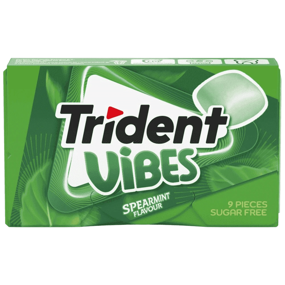 Trident Vibes Kaugummi Grüne Minze ohne Zucker 21g - GM Markt Eshop