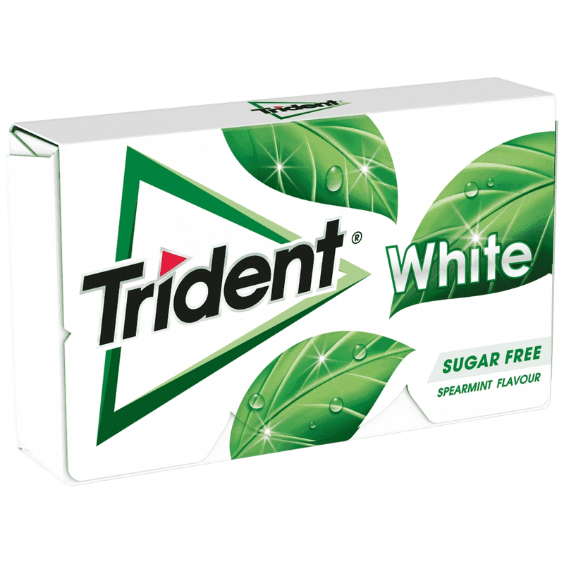 Trident White Kaugummi Minze ohne Zucker 23,8g (Schokolade & Süssigkeiten) - Bild 1