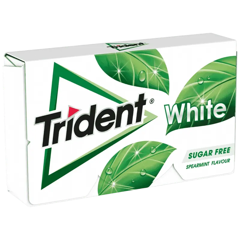Trident White Kaugummi Minze ohne Zucker 23,8g (Schokolade & Süssigkeiten) - Bild 1
