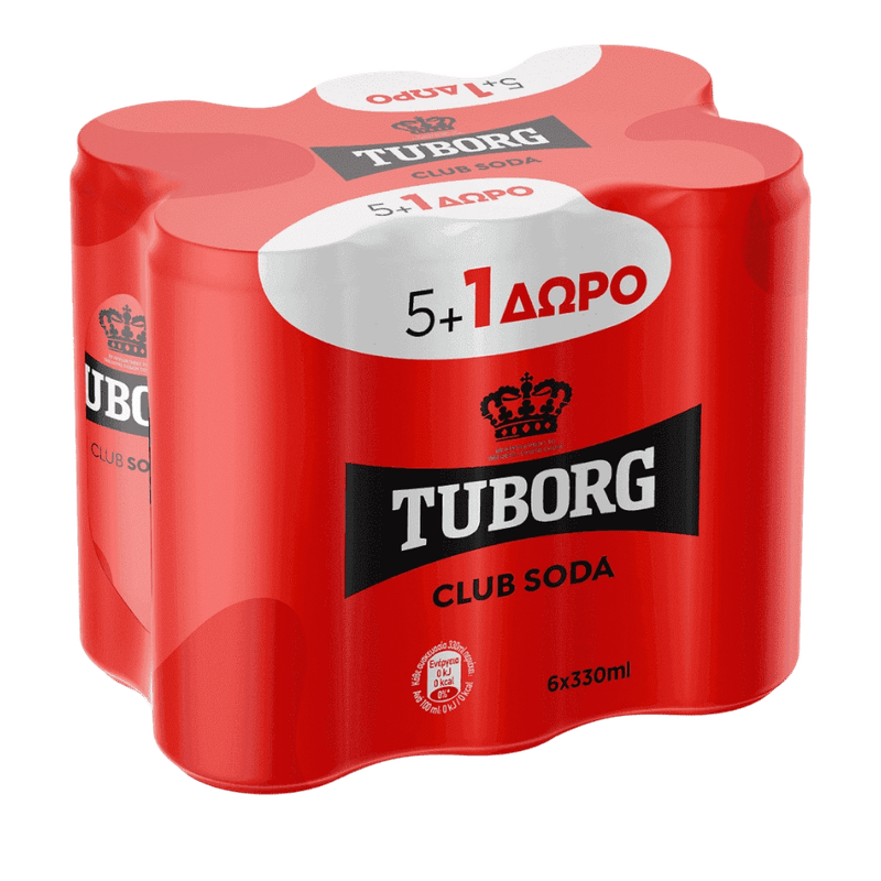Tuborg Club Soda Sleek 330 ml 5 + 1 g Tis - GM Markt Eshop