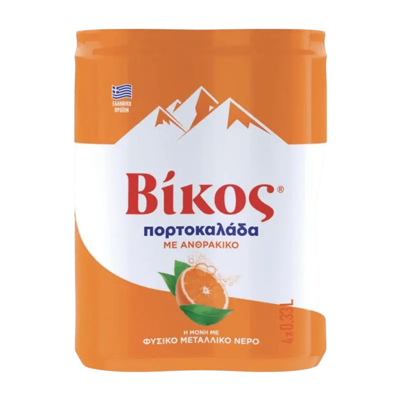 Vikos Orangen mit Kohlensäure in Dose 4 x 330 ml - GM Markt Eshop