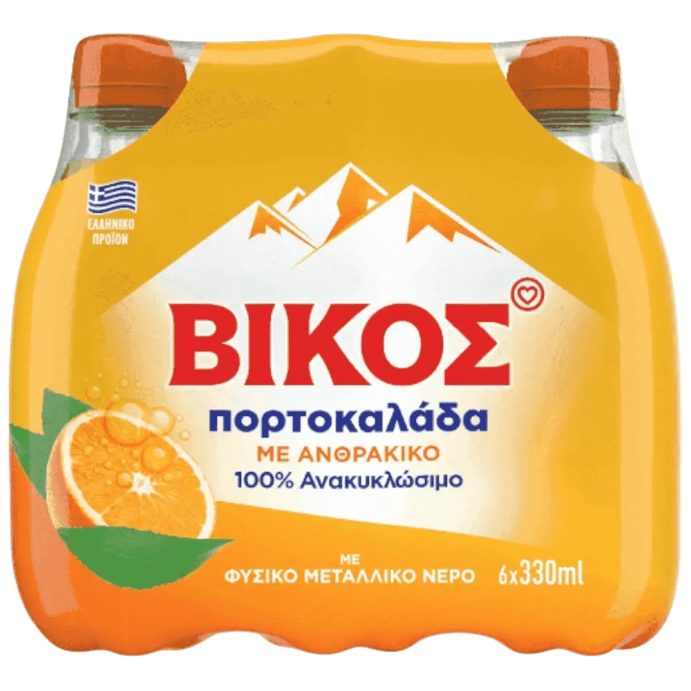 Vikos Orangenlimonade mit Kohlensäure 6 x 330 ml - GM Markt Eshop