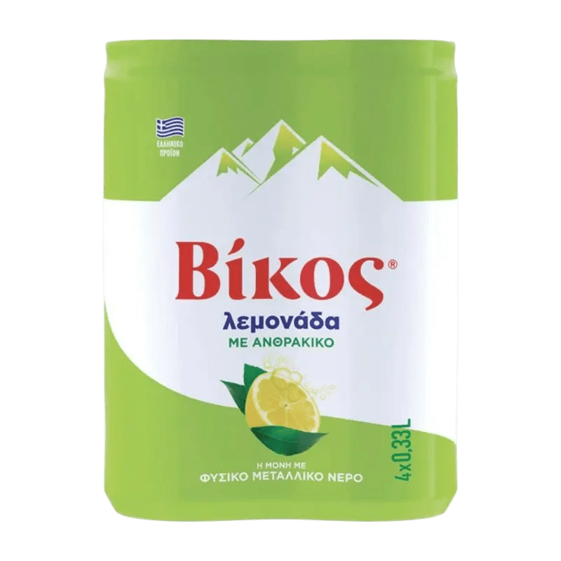 Vikos Zitronenlimonade mit Kohlensäure in Dose 4 x 330 ml - GM Markt Eshop