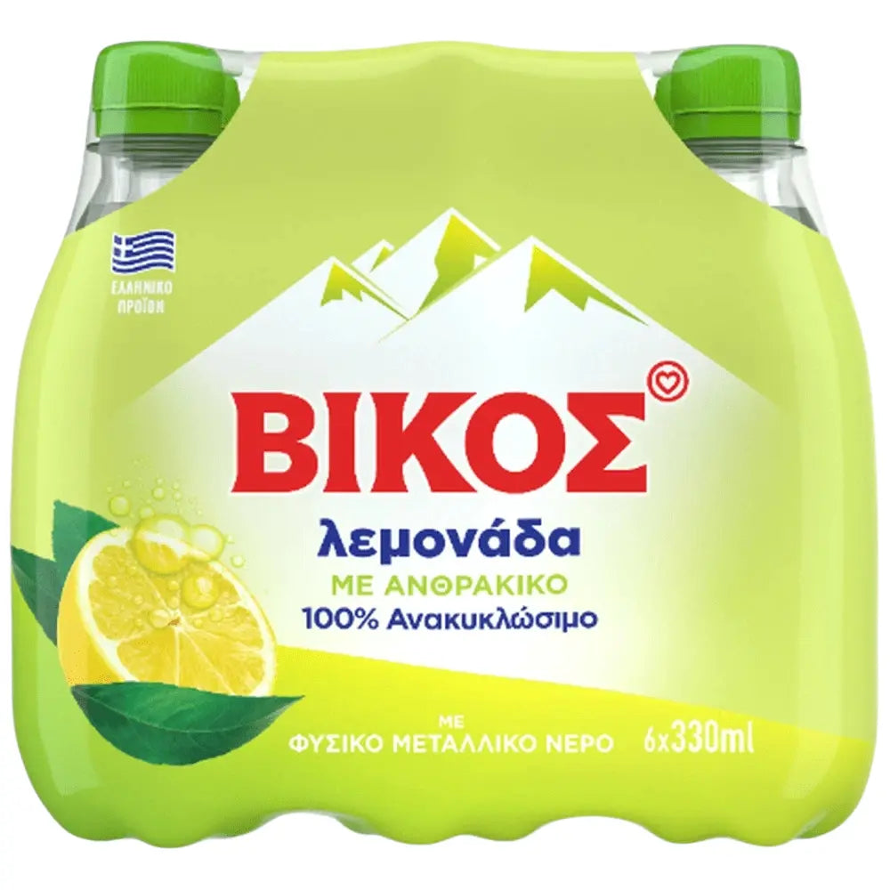 Vikos Zitronenlimonade mit Kohlensäure 6 x 330 ml - GM Markt Eshop