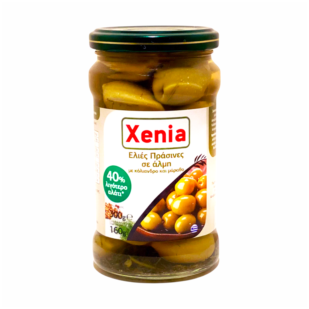 Xenia Grüne Oliven 40% weniger Salz 300g (Öl & Oliven) - Bild 1