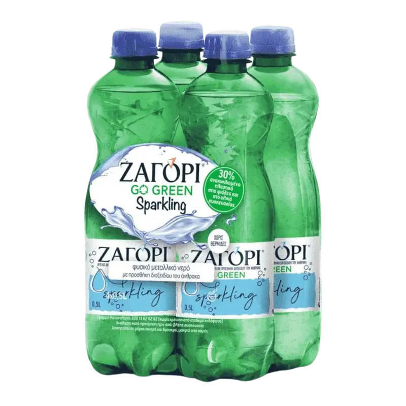 Zagori Go Green Sparkling Mineralwasser 4 x 500 ml (Säfte & Getränke) - Bild 1