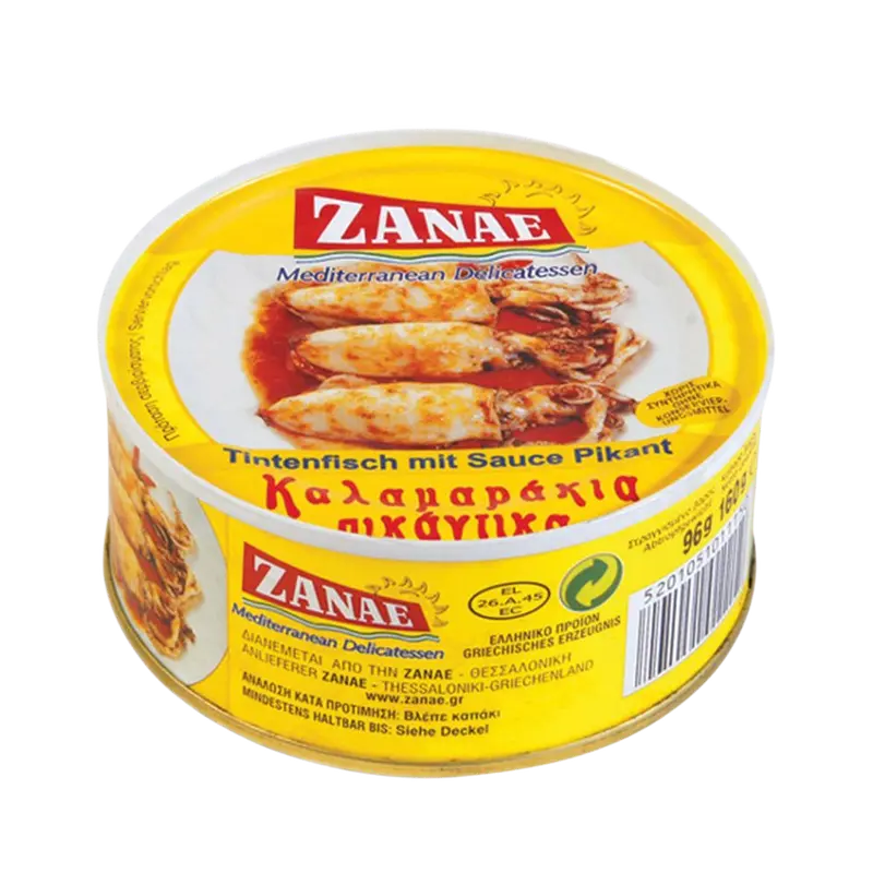 Zanae Tintenfisch (Calamaria) in pikanter Sosse 185g (Fertiggerichte & Konserven) - Bild 1