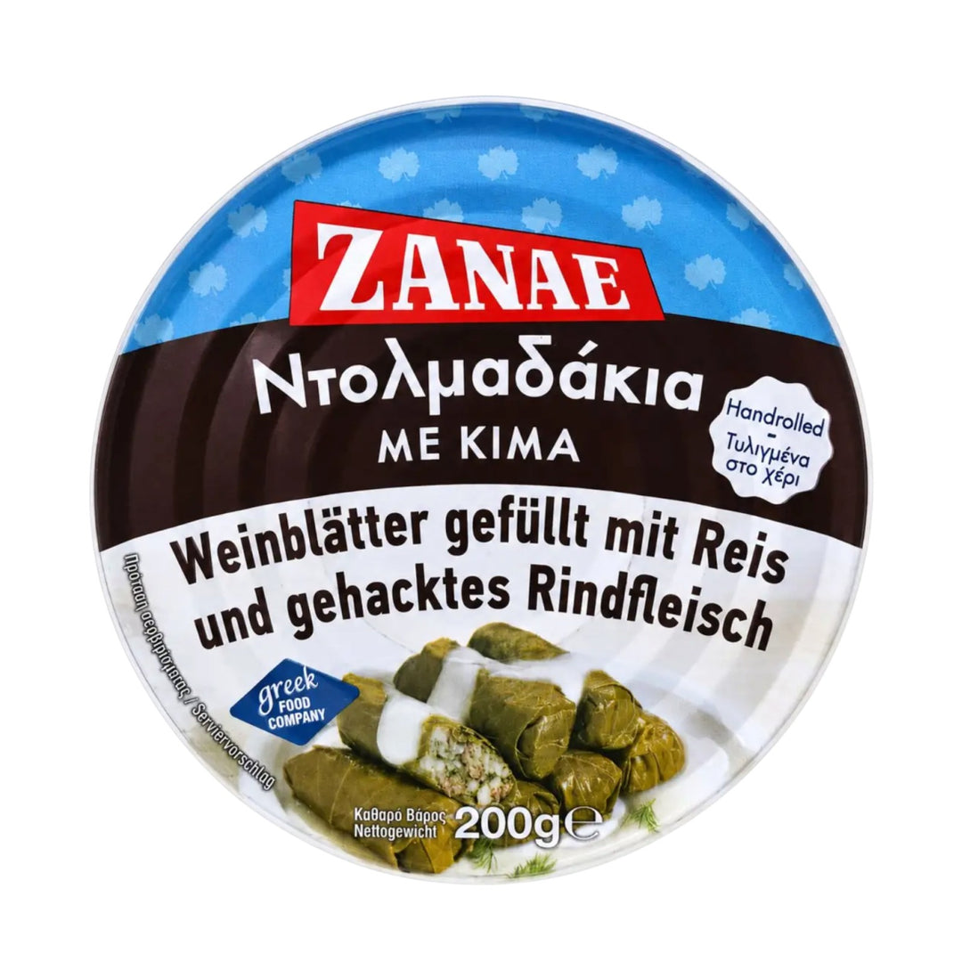 Zanae Weinblätter gefüllt mit Reis & Gehacktes Rindfleisch 200g (Fertiggerichte & Konserven) - Bild 1