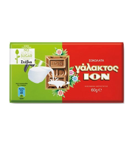 Ion Milchschokolade mit Stevia & ohne Zucker 60g (Stevia Produkte & Zucker frei) - Bild 1