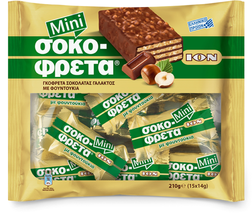 Ion Mini Schokowaffeln Haselnuss 210g 8118 (Schokolade & Süssigkeiten) - Bild 1