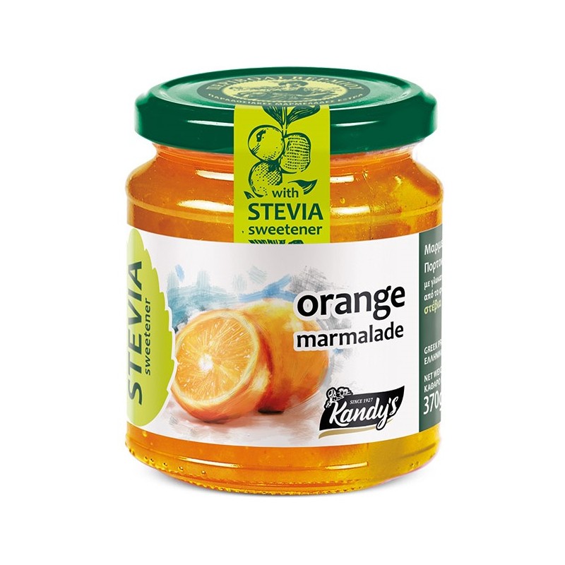 Kandylas Marmelade Orange mit Stevia 370g (Stevia Produkte & Zucker frei) - Bild 1