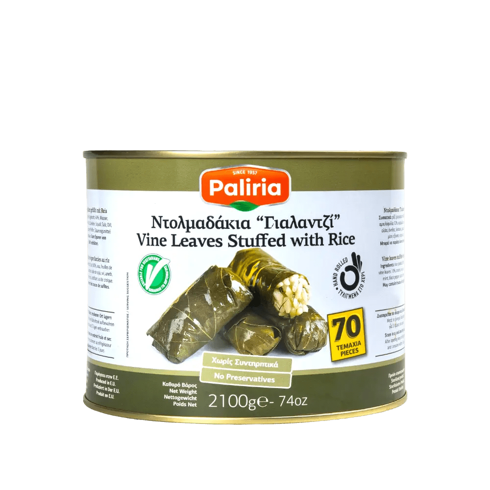 Palirria gefüllte Weinblätter mit Reis (Gialantzi) 2,1kg - GM Markt Eshop