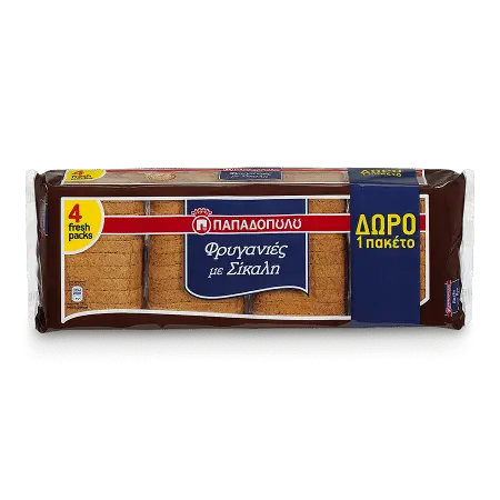 Papadopoulos Zwieback Roggen 320g / 4 x 80g (Gebäck & Kekse) - Bild 1