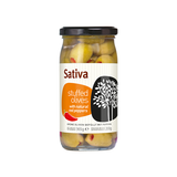 Sativa Grüne Oliven gefüllt mit Paprika 370g Chalkidikis