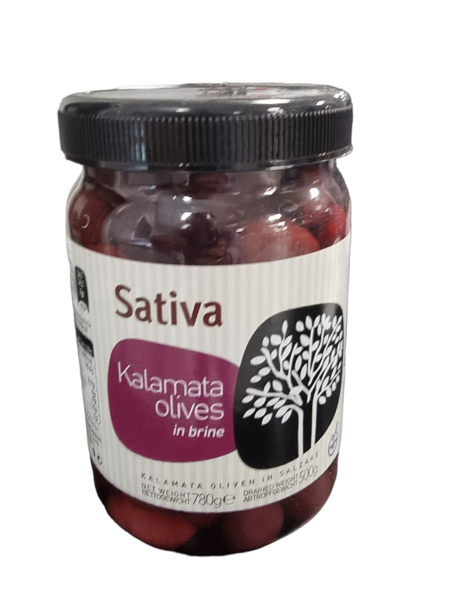 Sativa Oliven Kalamon ganz Pet 500g (Öl & Oliven) - Bild 1