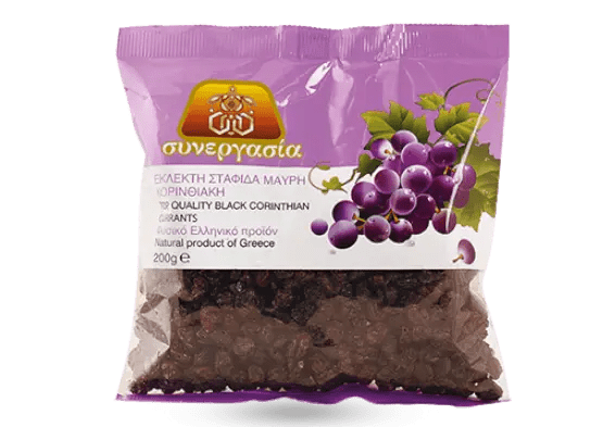 Synergasia Rosine (Stafida) Schwarz Korinthisch 200g - GM Markt Eshop