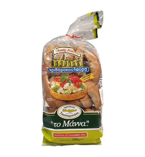 To Manna Zwieback Mini Gerstekouloura Vollkorn 400g (Gebäck & Kekse) - Bild 1
