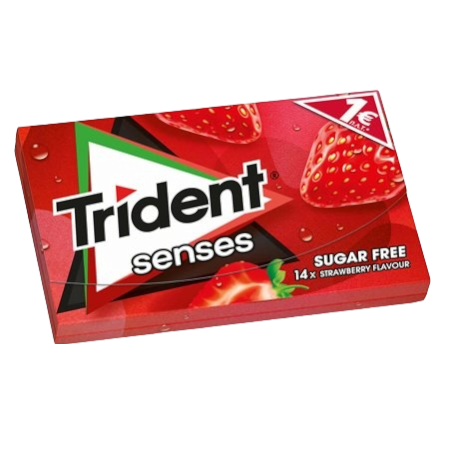 Trident Kaugummi Erdbeere ohne Zucker 23,8g (Schokolade & Süssigkeiten) - Bild 1
